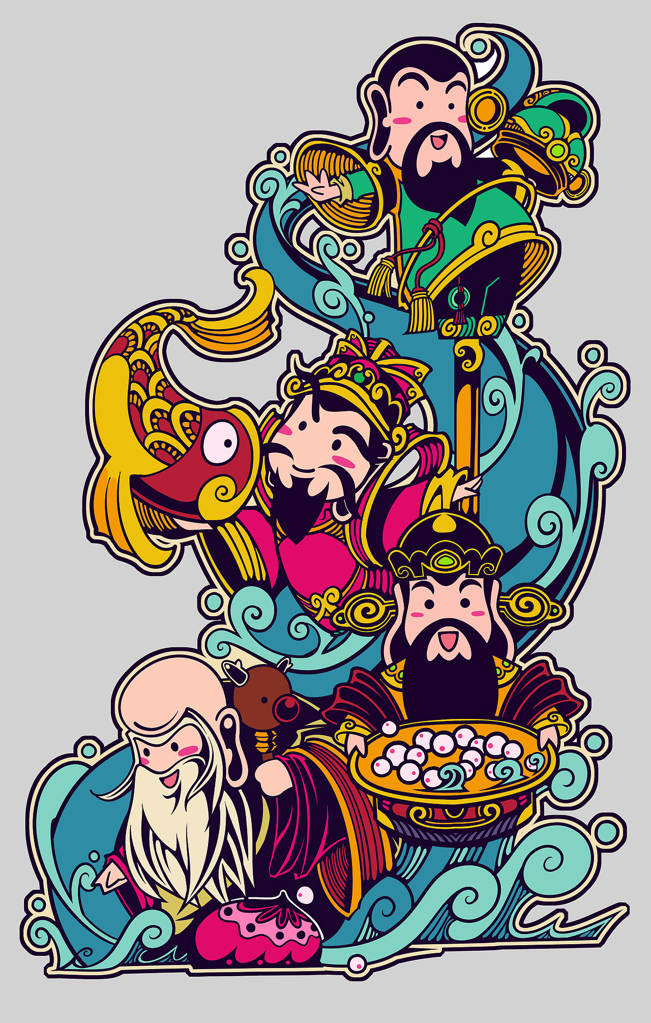 "福禄寿喜"齐聚,献元宵!