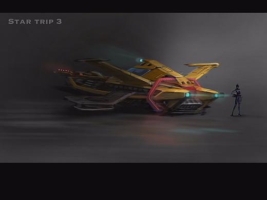 概念飞行器ipad手绘草图练习