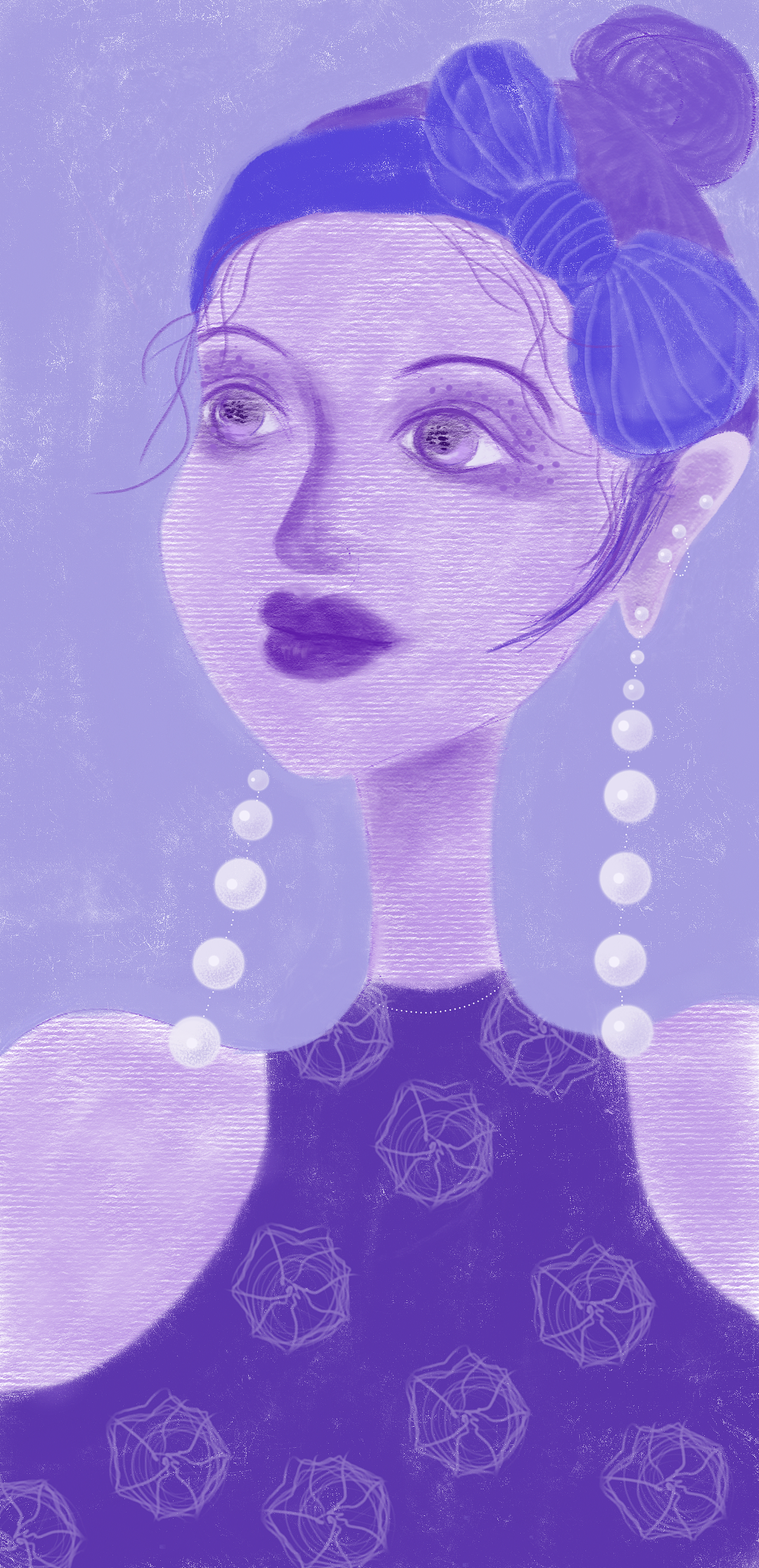 原創(chuàng)手繪插畫《帶珍珠耳環(huán)的女孩》（圖ZMjU1NTg3NDA4） - 繪本 - 站酷設(shè)計師呂子子子原創(chuàng)素材 - 站酷ZCOOL