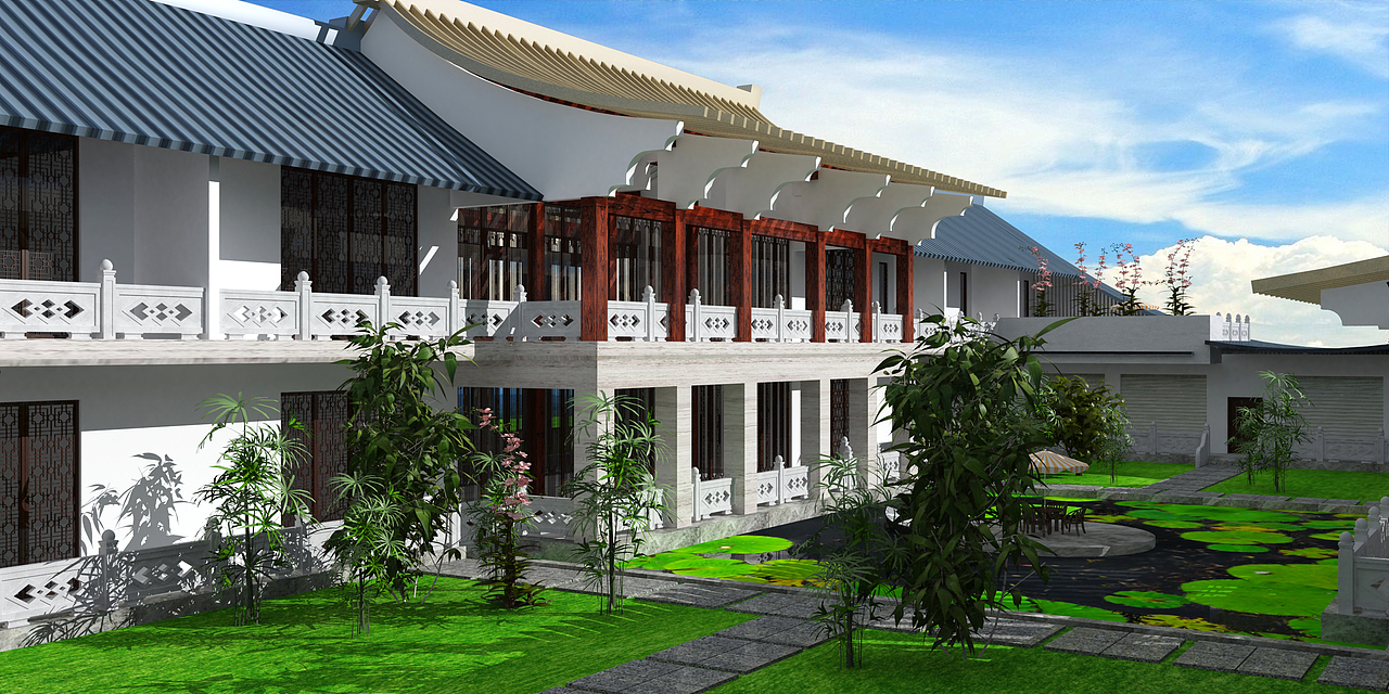 江苏自建房设计,四合院,狮子座自建房设计