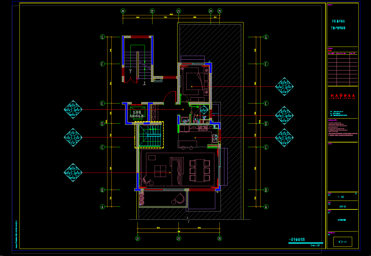 现代别墅效果图+施工图