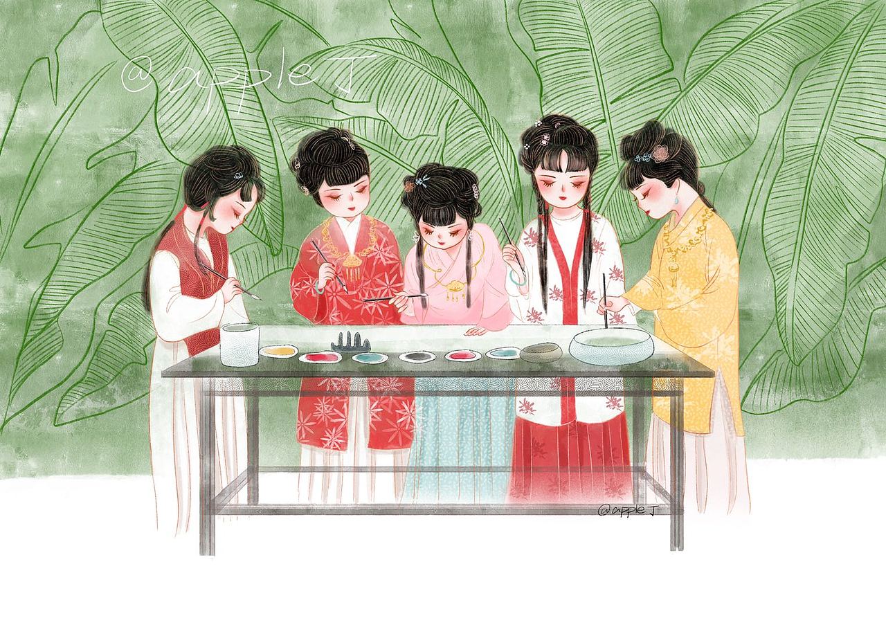原创中国风插画🏮红楼梦🏮女子图鉴