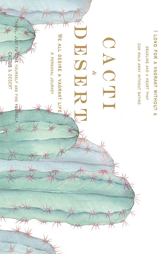 小清新水彩仙人掌 明信片多图（图ZMTI4NjgwODY0） - 商业插画 - 站酷设计师弯总还是不会画猫原创素材 - 站酷ZCOOL