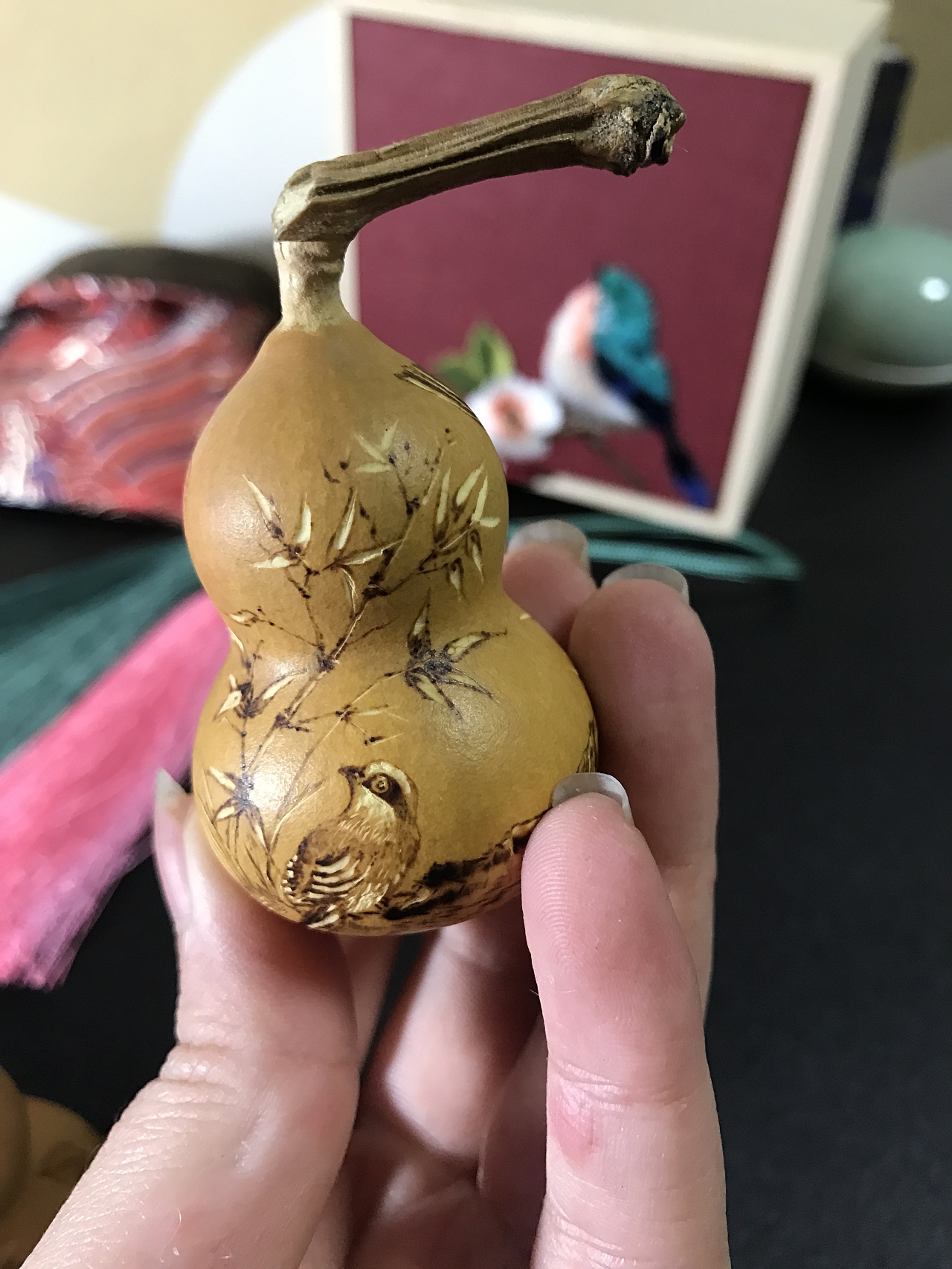 小恽老师 烙画雕刻葫芦—鸟系列2,3