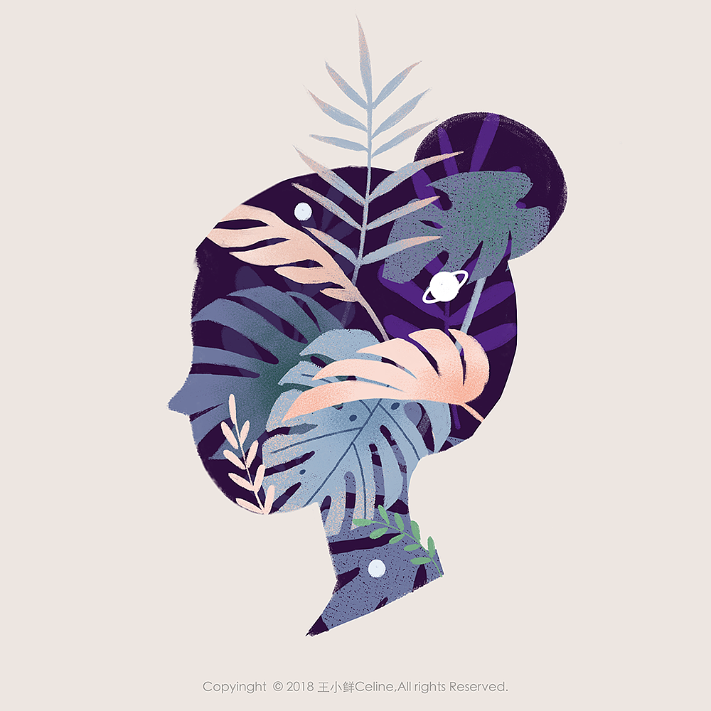 她的花房（图ZMTExODM1Mjg0） - 商业插画 - 站酷设计师王小鲜Celine原创素材 - 站酷ZCOOL