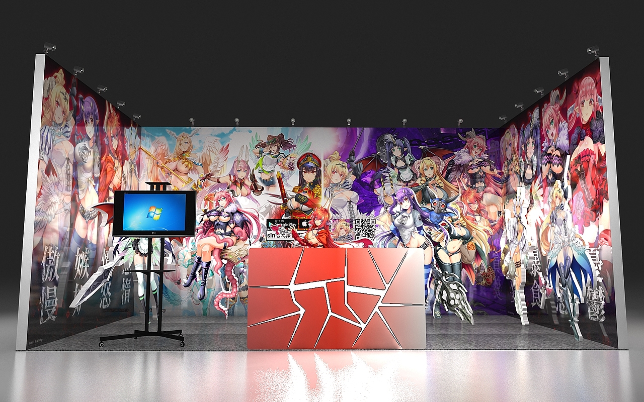 动漫标摊展效果图设计