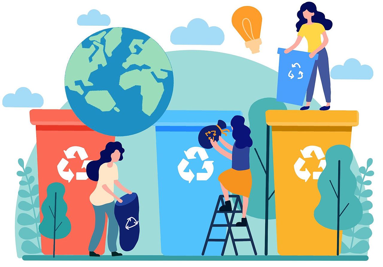 扁平风海报,插图