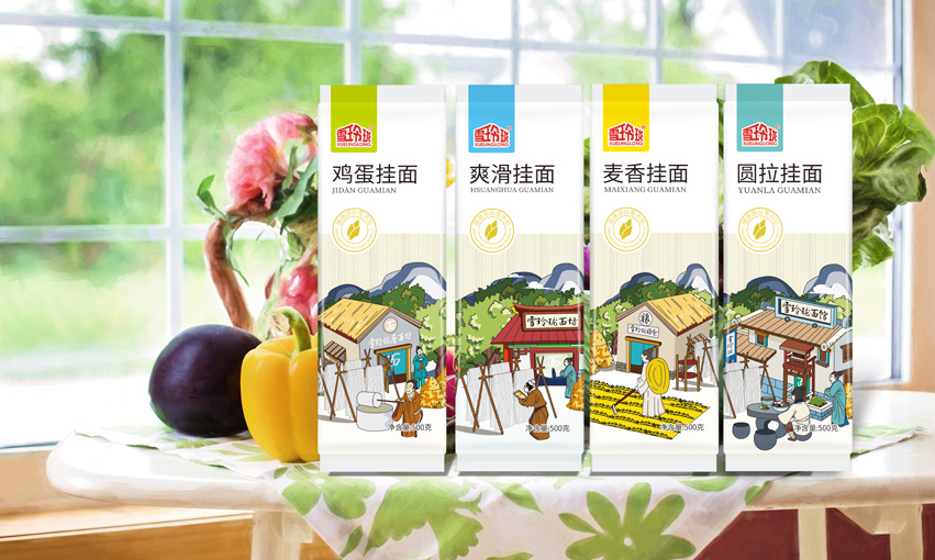 雪玲珑挂面包装设计