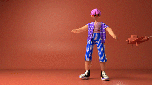 C4D character cool girl style--prorender（图ZMjQ5MDcwODA4） - 动效设计 - 站酷设计师大脸松原创素材 - 站酷ZCOOL