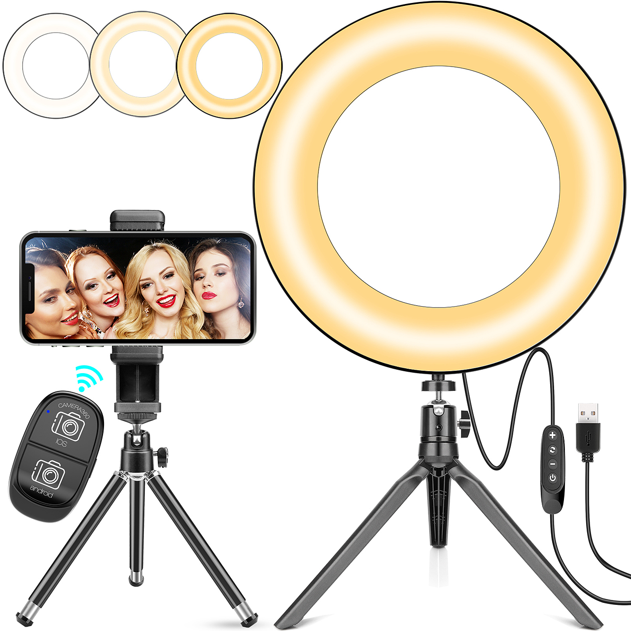 美颜自拍灯+支架