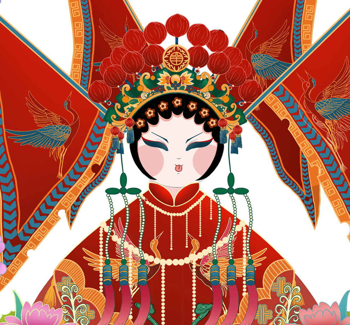 国风插画 包装设计（插画部分）（图ZMjcxMjcyMzcy） - 创作习作 - 站酷设计师Z64660842原创素材 - 站酷ZCOOL