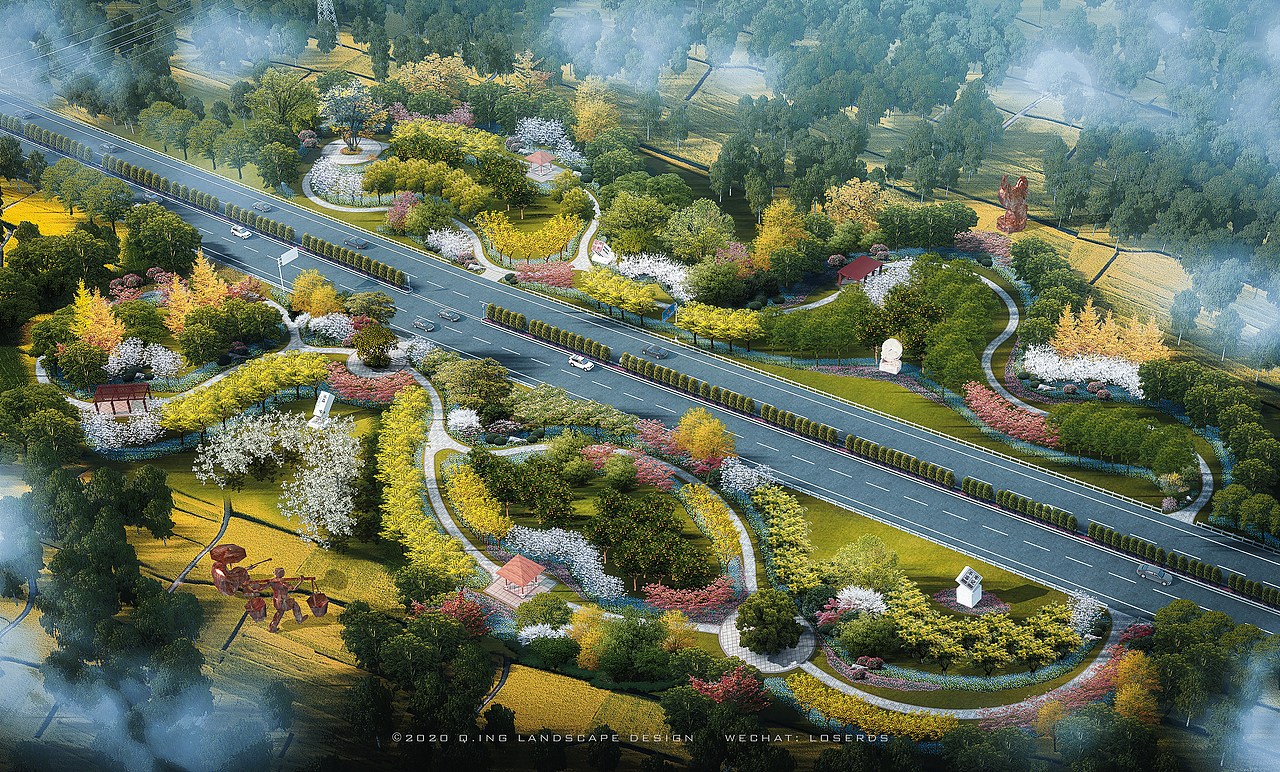 久违的鸟瞰（图ZMjAyMjU4NDYw） - 景观设计 - 站酷设计师深巷如途原创素材 - 站酷ZCOOL