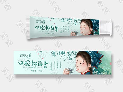舒可亲-口腔抑菌膏-牙膏包装