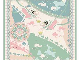 《敦煌春韵》丝巾设计