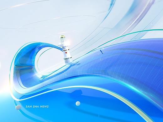 英语新闻栏目包装   C4D OC渲染
