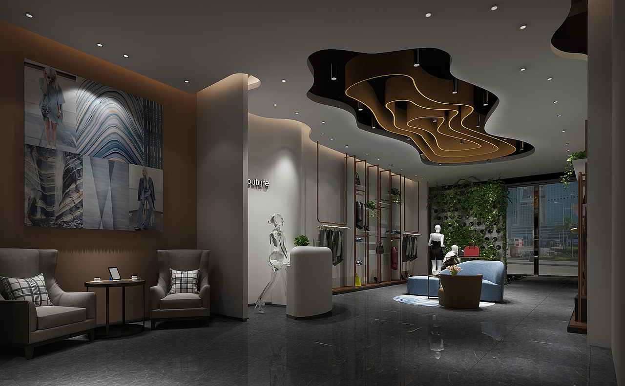 服装店工装效果图（图ZNzMxODYwOTY=） - 展陈设计 - 站酷设计师我是猴子請來的哦原创素材 - 站酷ZCOOL