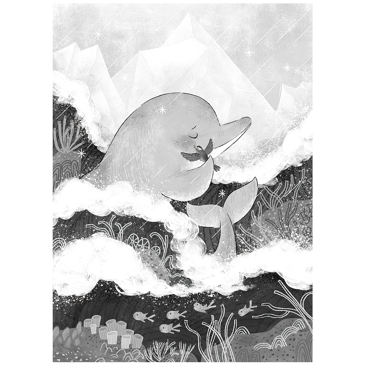 童书插图《如果云知道》（图ZMjI1OTI1MjQ0） - 儿童插画 - 站酷设计师plumtea原创素材 - 站酷ZCOOL
