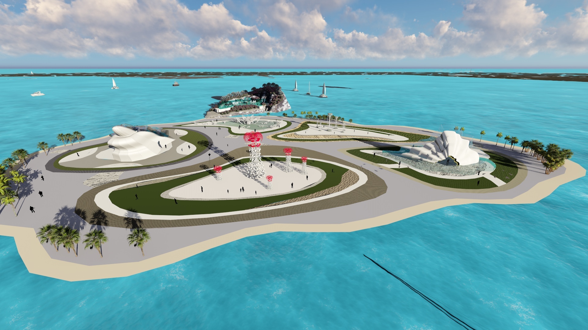 海洋艺术中心景观设计空间视频