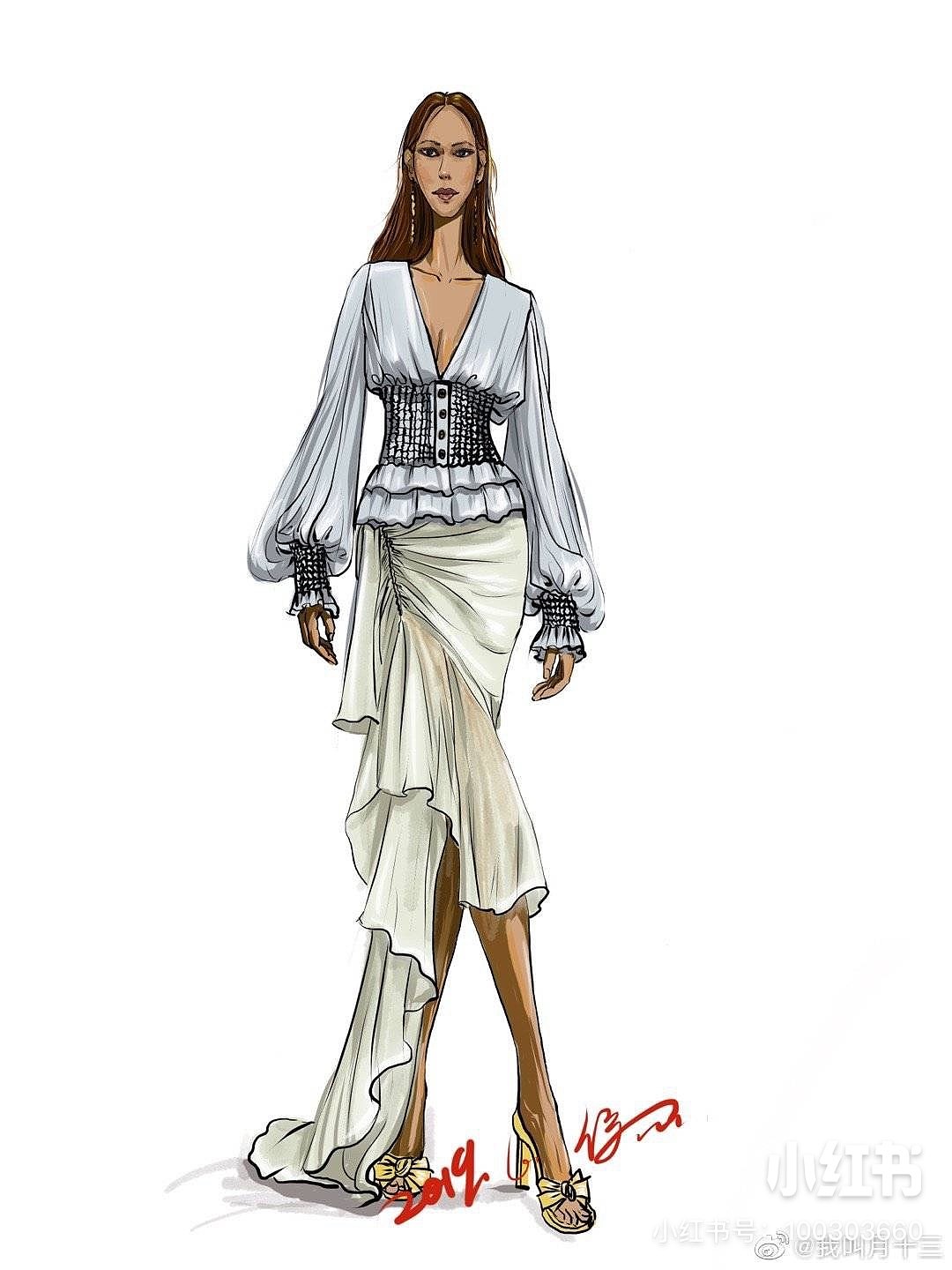 服装效果图练习（图ZMTY1NjEyODk2） - 休闲/流行服饰 - 站酷设计师Z32833907原创素材 - 站酷ZCOOL