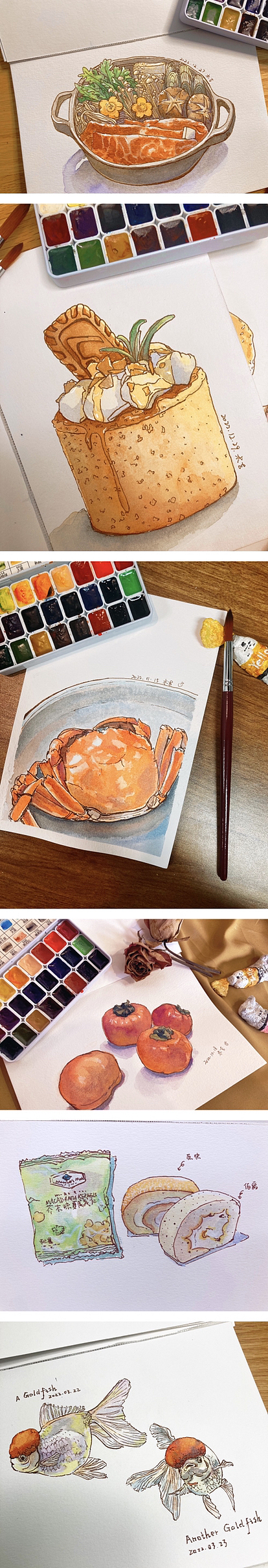 2022的一些钢笔淡彩（图ZMzI2NzAyNDc2） - 创作习作 - 站酷设计师木吉徐原创素材 - 站酷ZCOOL