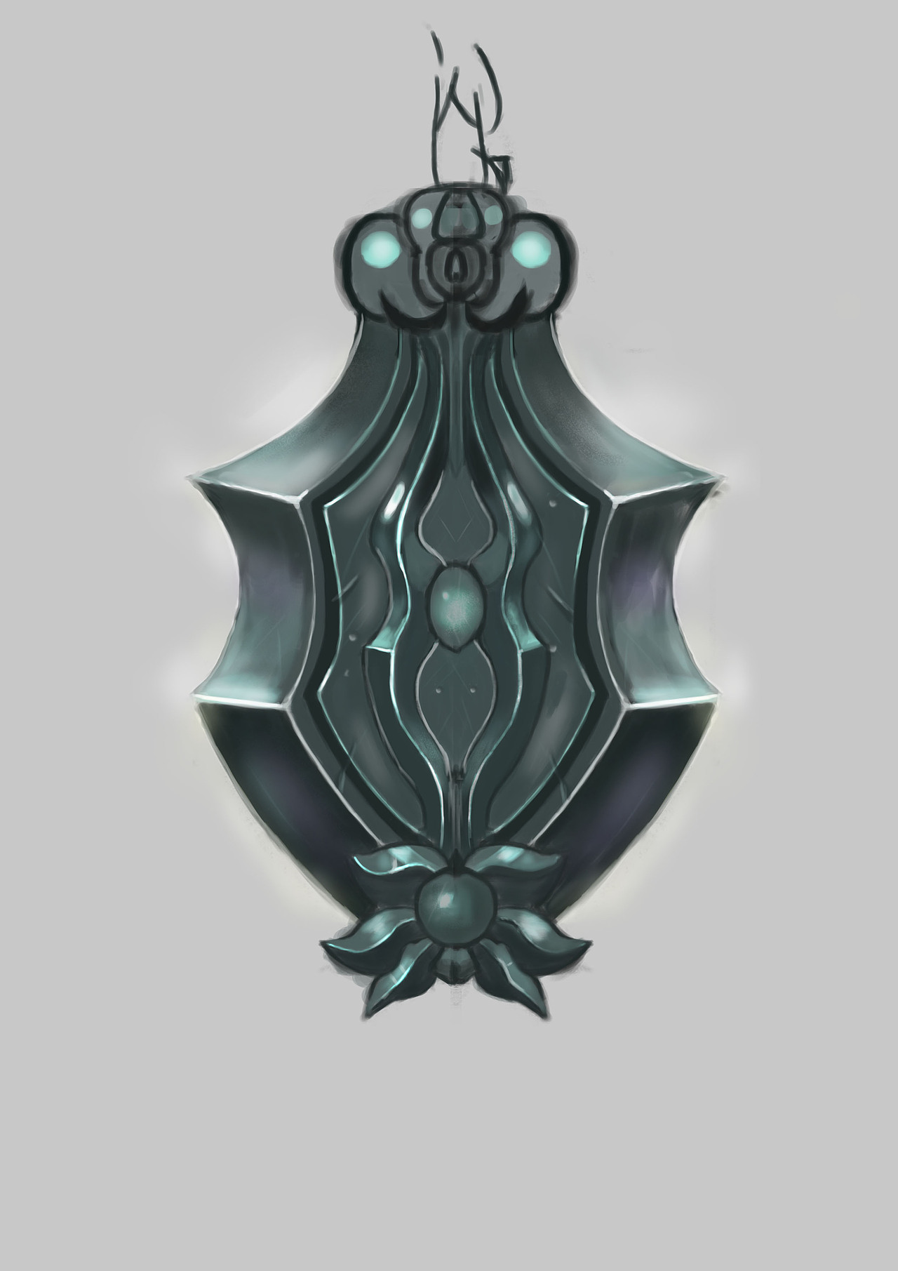 游戏装备玉佩插画手绘练习