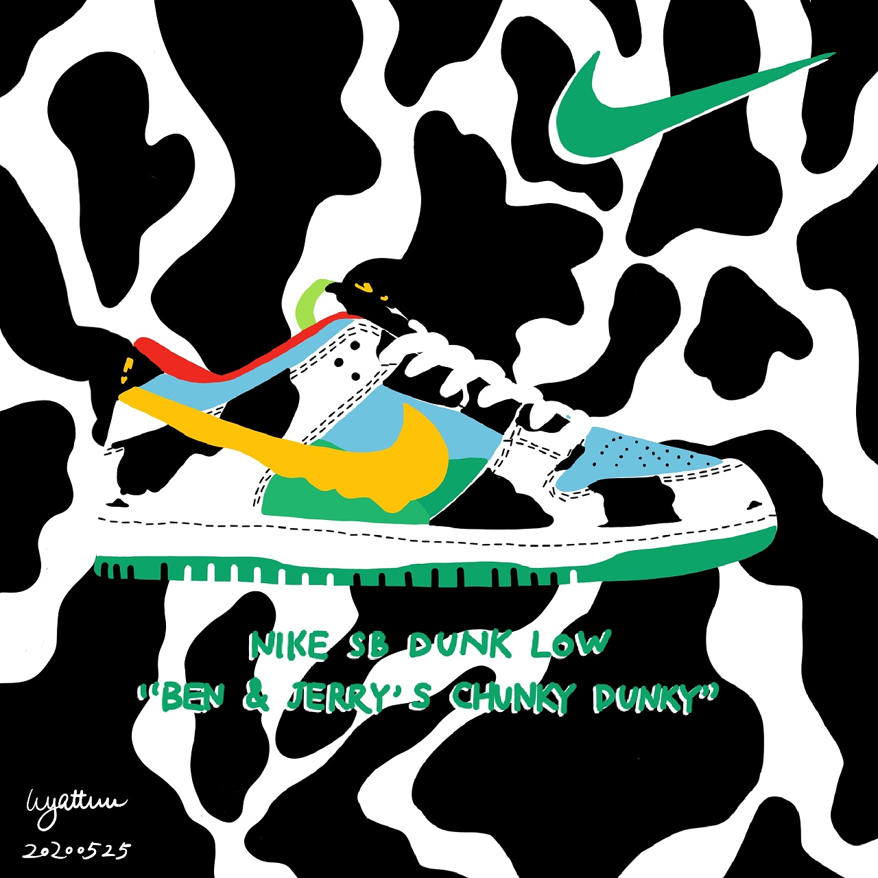 nikesbdunklow潮流插画