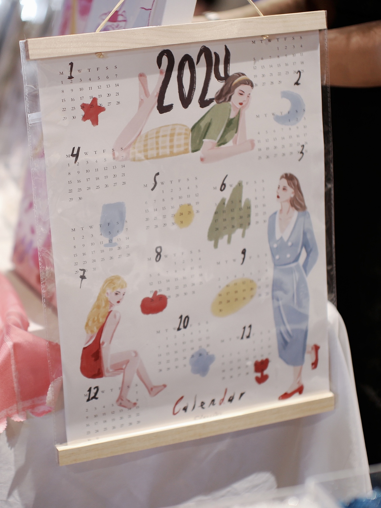 2024年原创插画挂历（图ZMzU3MjQ3MTY4） - 艺术插画 - 站酷设计师beccary原创素材 - 站酷ZCOOL