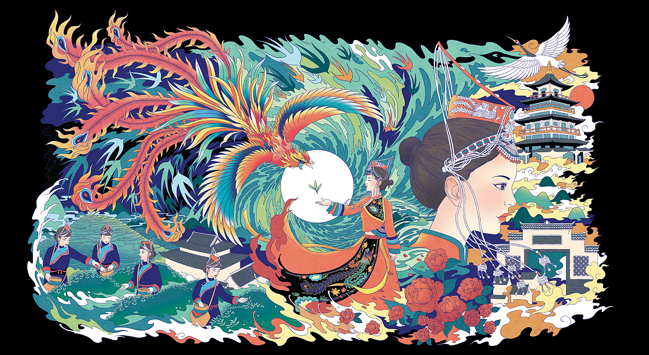 茶叶包装（图ZMjM2NTY5OTg0） - 商业插画 - 站酷设计师口X然原创素材 - 站酷ZCOOL