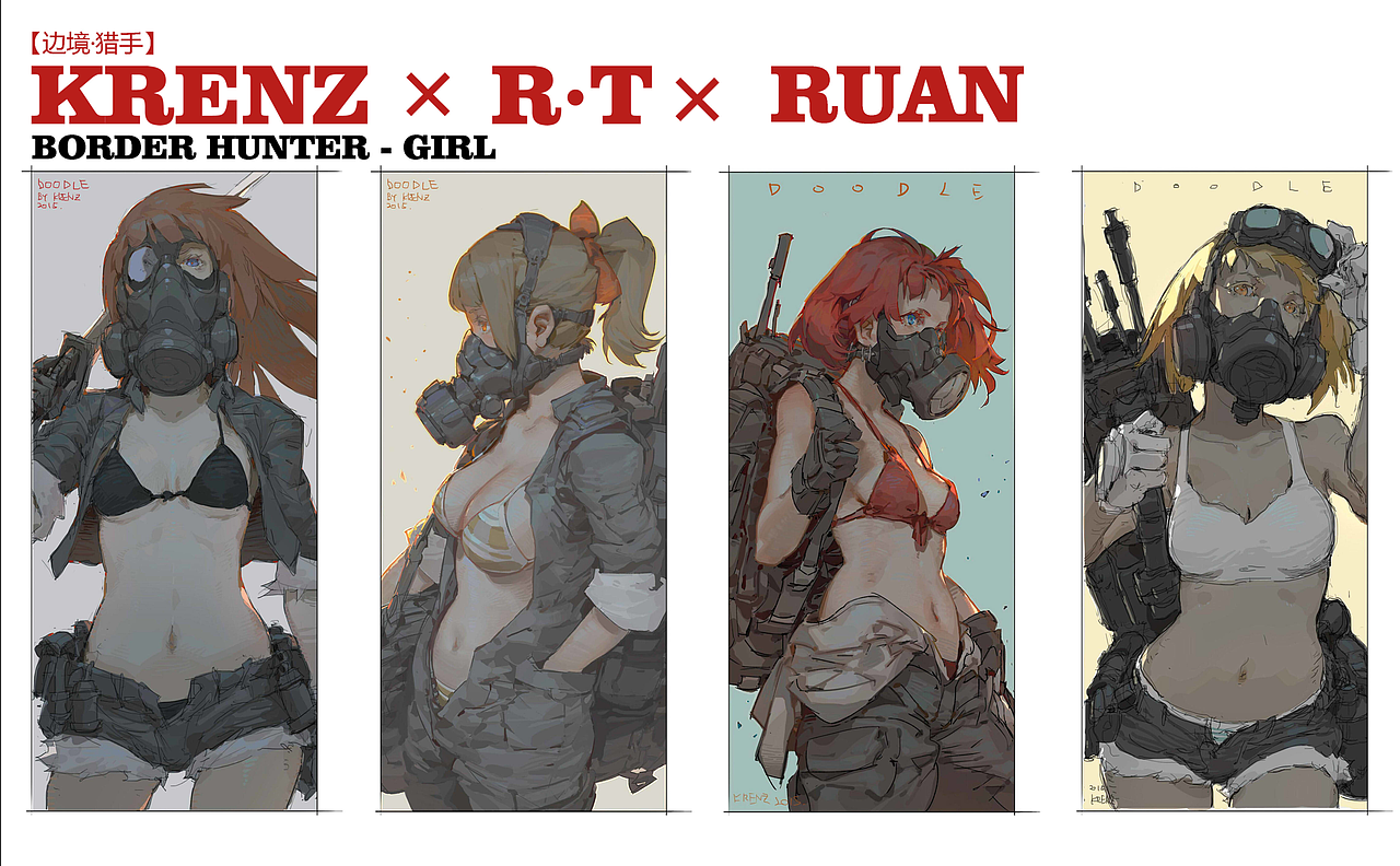 顽途工作室联名Krenz&RUAN[边境猎手]系列手办雕像模型