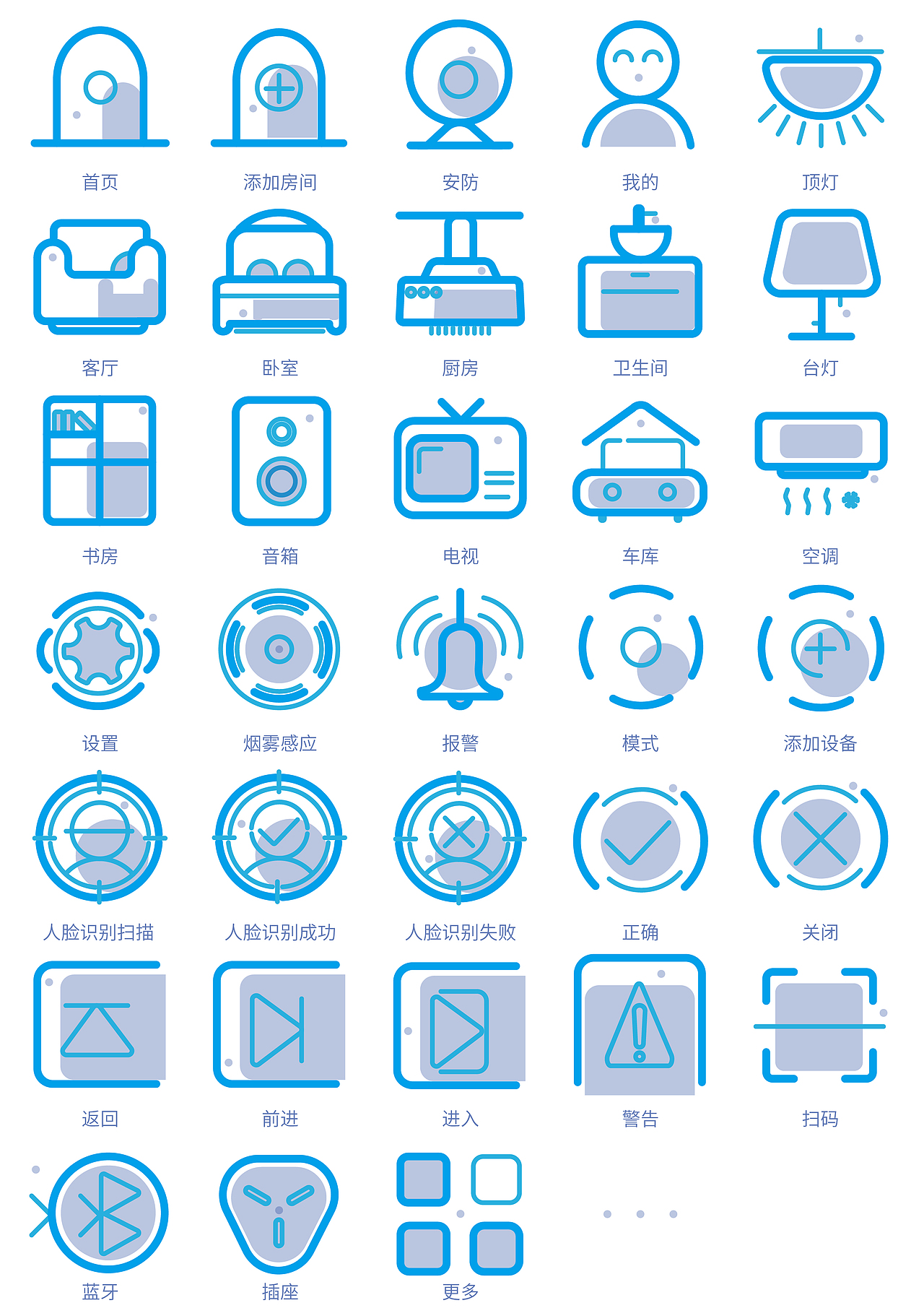 智能家居UI线性图标设计（图ZMjI2MjMyNjA4） - 图标 - 站酷设计师林敏Amy原创素材 - 站酷ZCOOL