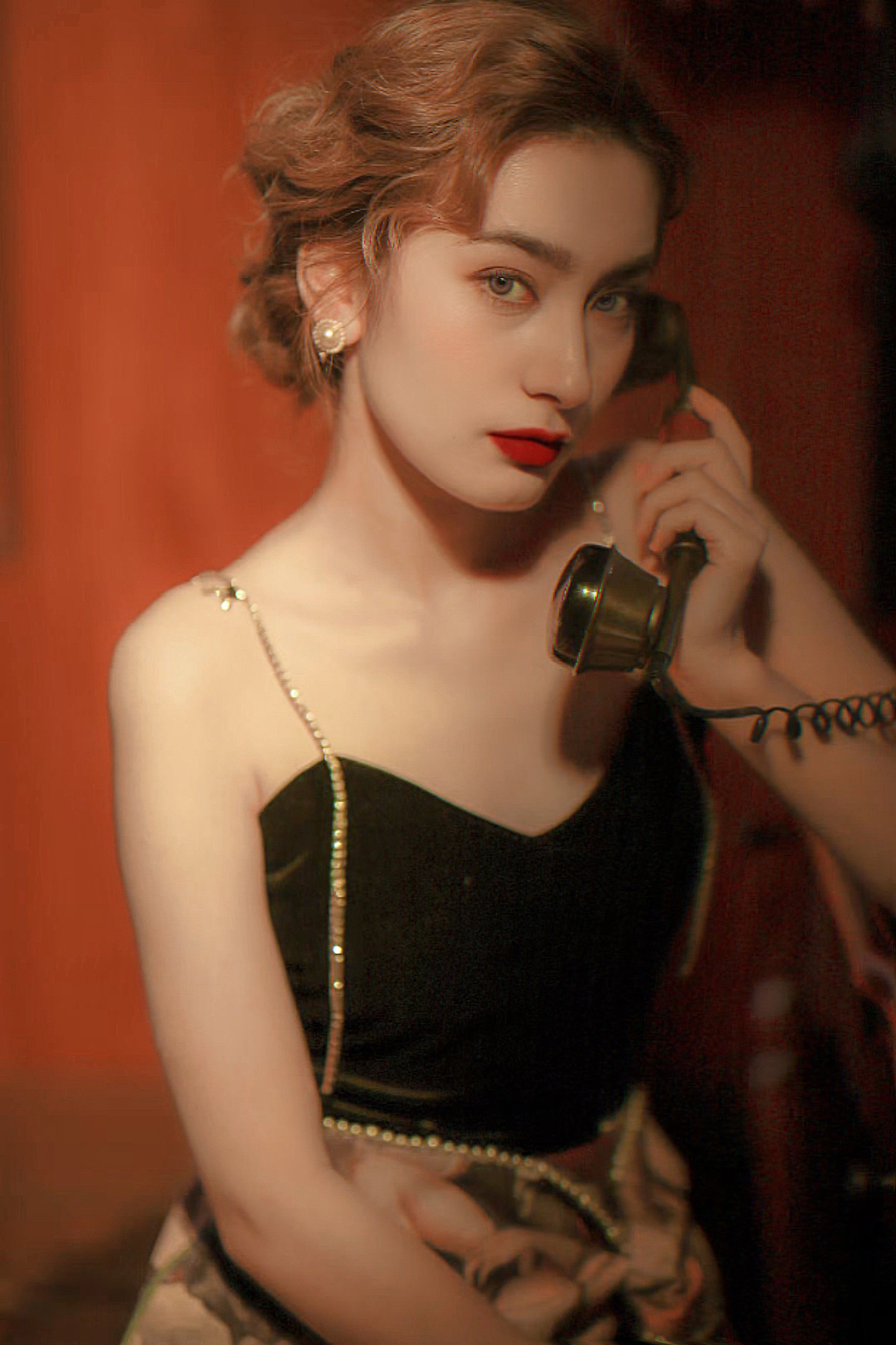 中古世纪的欧洲油画少女