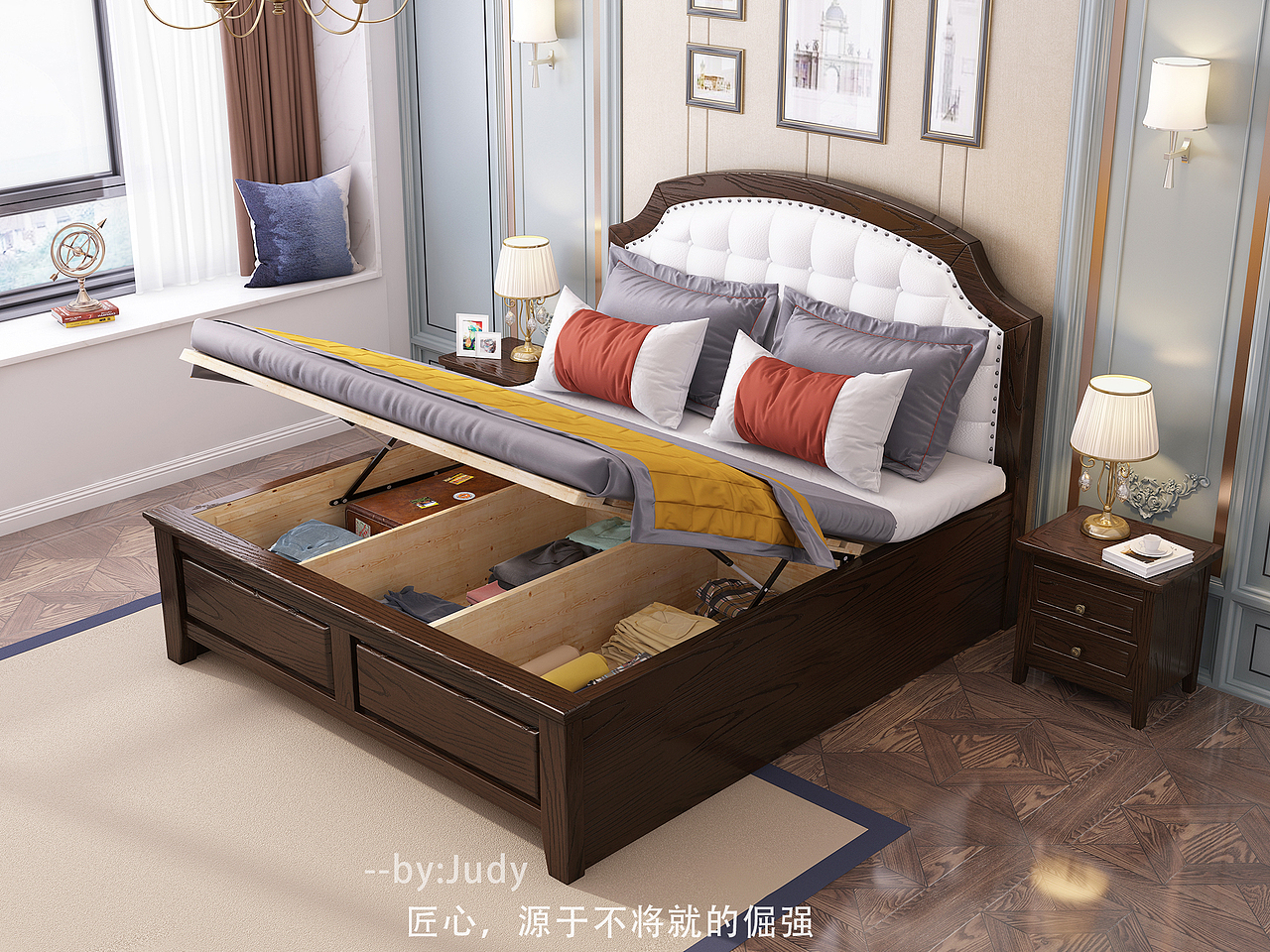 美式床系列（图ZMTIwNjQ2NTky） - 生活用品 - 站酷设计师Judy__518原创素材 - 站酷ZCOOL