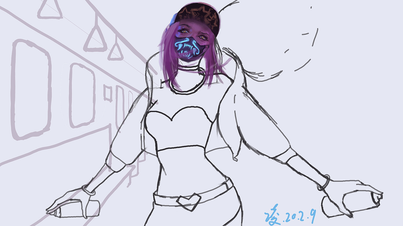 临摹阿卡丽|插画|游戏原画|小辫儿i_临摹作品-站酷zcool