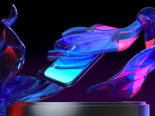 华为手机广告中的彩带~