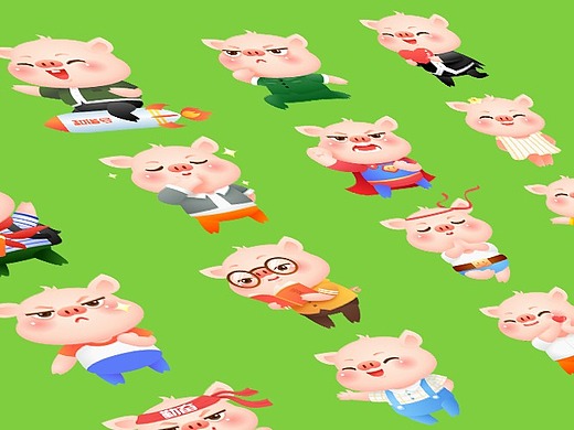 叠福猪小猪配图