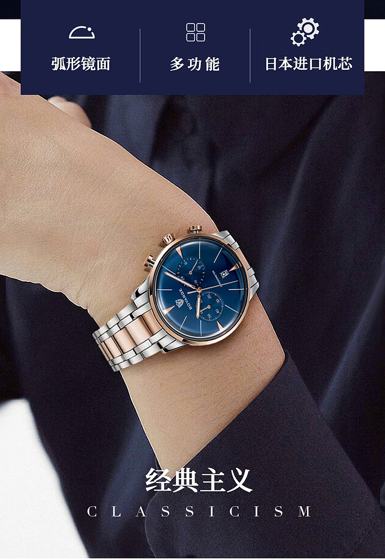 男款精装手表详情页设计 拍摄修图