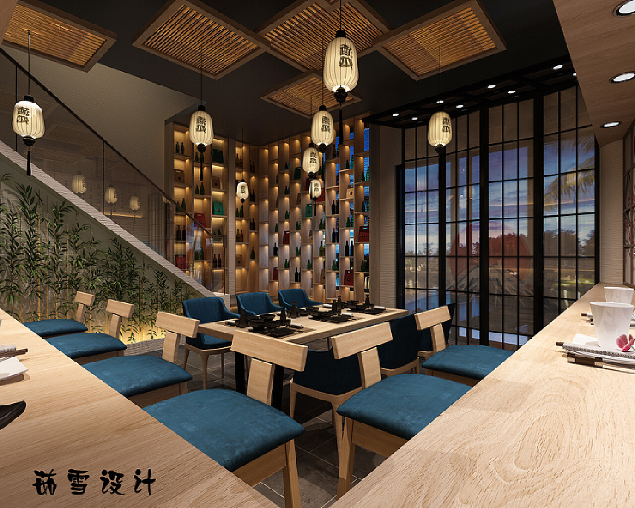 日式餐厅|空间|家装设计|溪地茹雪 - 原创作品 - 站酷 (ZCOOL)