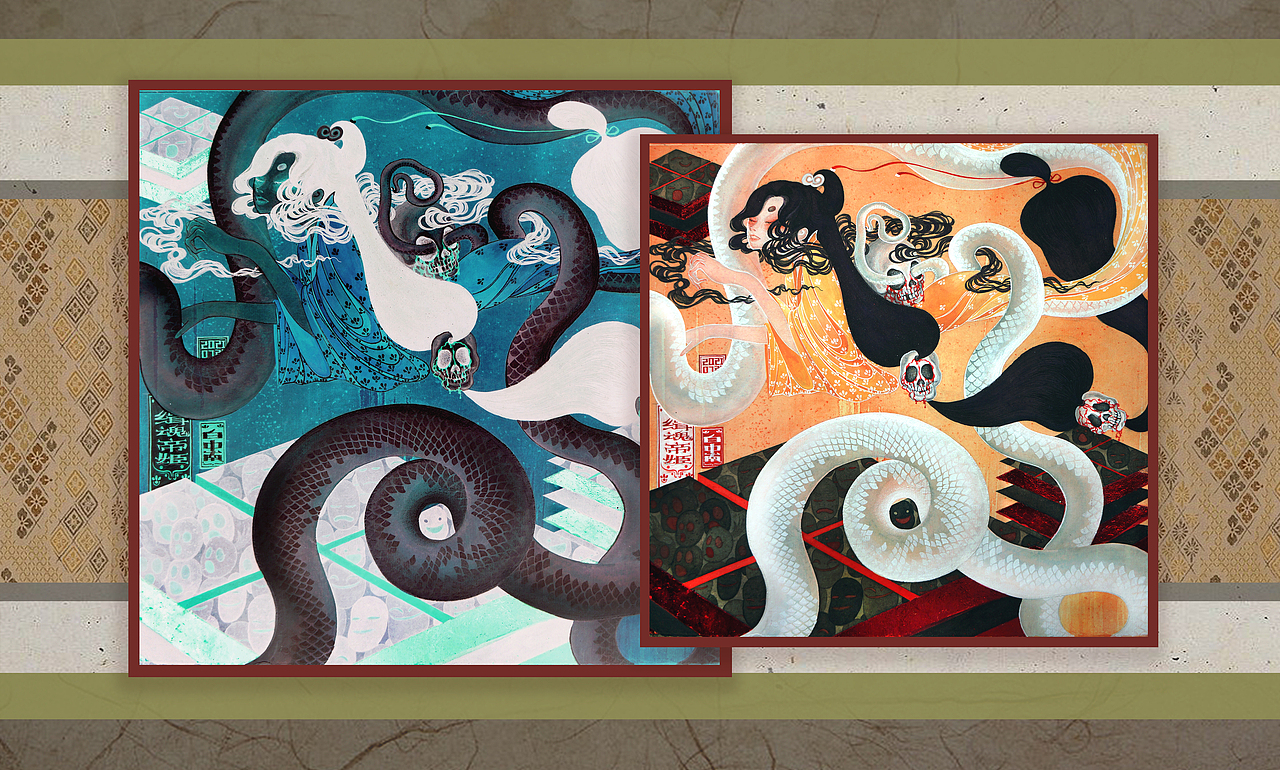 《缉魂帝姬.轻雷风滚谣》白中南颜彩—人川集(图ZMjcwMjg2MDE2) - 艺术插画 - 站酷设计师白中南原创素材 - 站酷ZCOOL