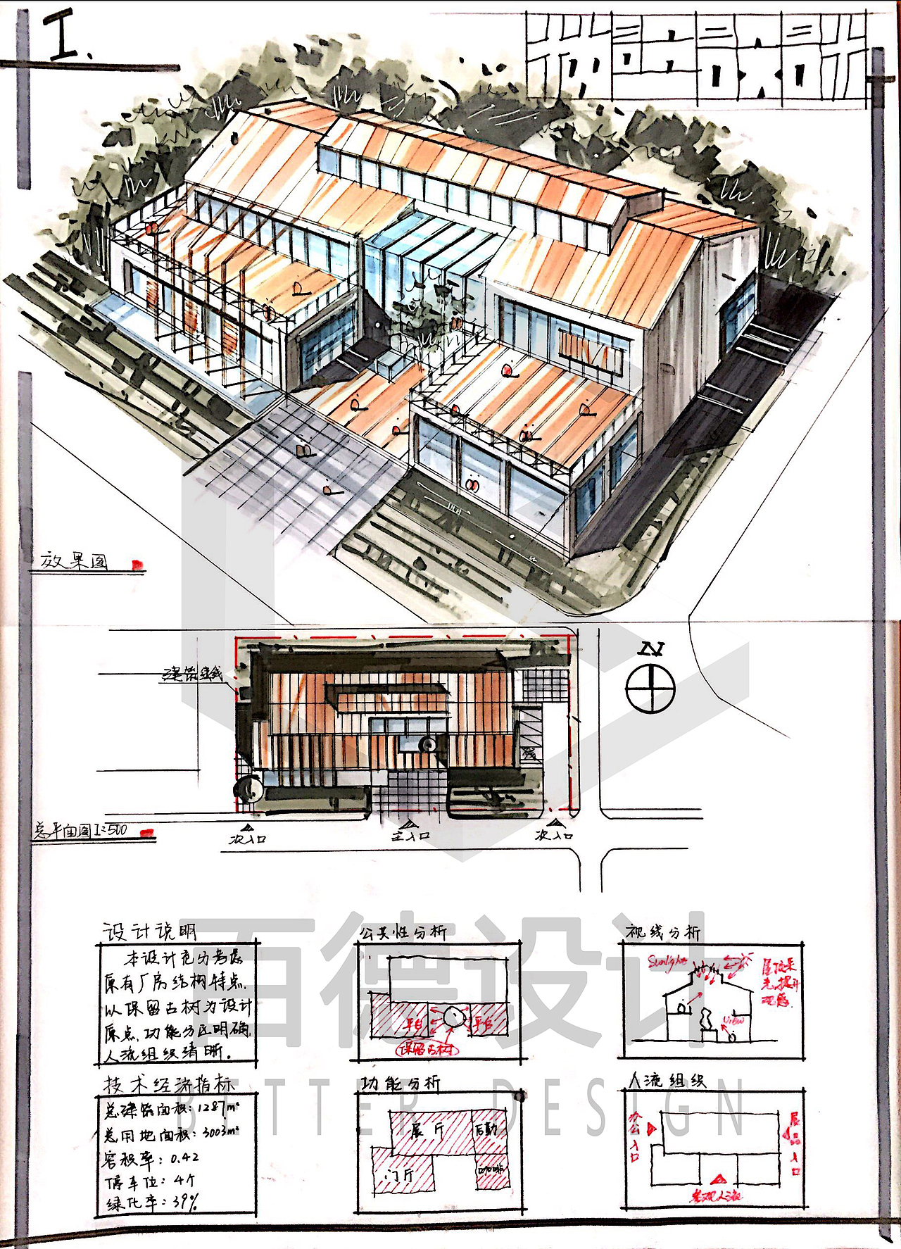 快题128分高分，深圳大学建筑学硕士图纸汇总百德设计（图ZMjE1NzA0NDcy） - 建筑设计 - 站酷设计师百德设计原创素材 - 站酷ZCOOL