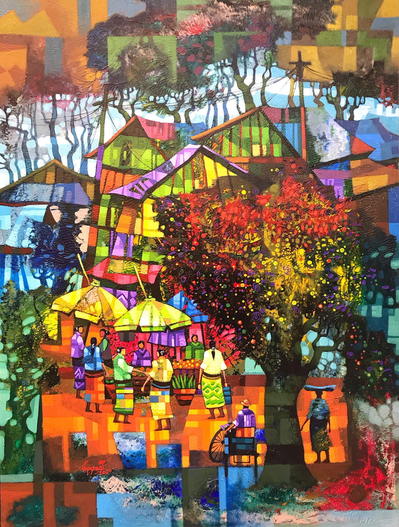 缅甸风景油画|纯艺术|绘画|jf6166161661 - 原创作品 - 站酷 (zcool)