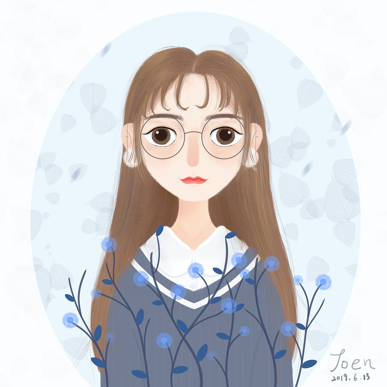 自画像（图ZMTYyNTk1NTcy） - 创作习作 - 站酷设计师兔兔天天向上原创素材 - 站酷ZCOOL