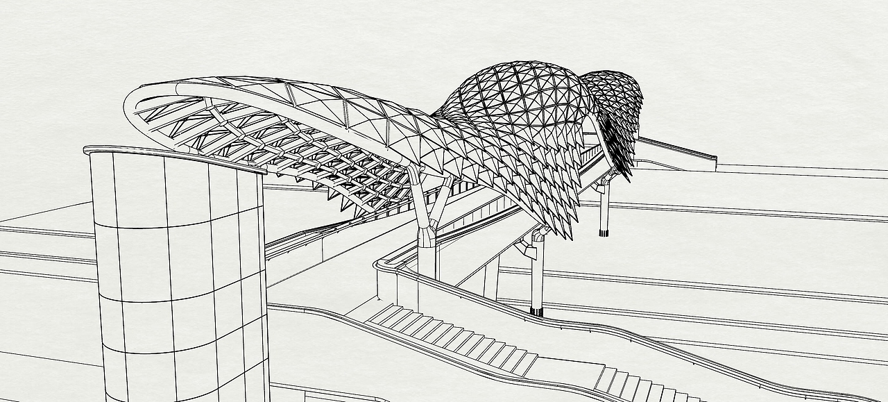深圳西岭村人行天桥项目