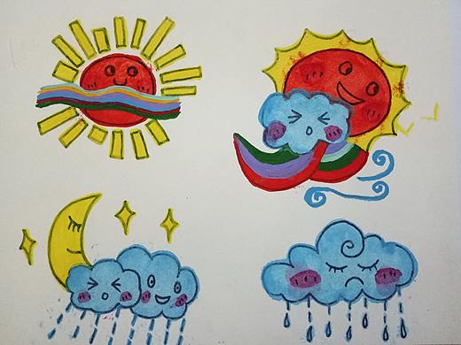 天气简笔画