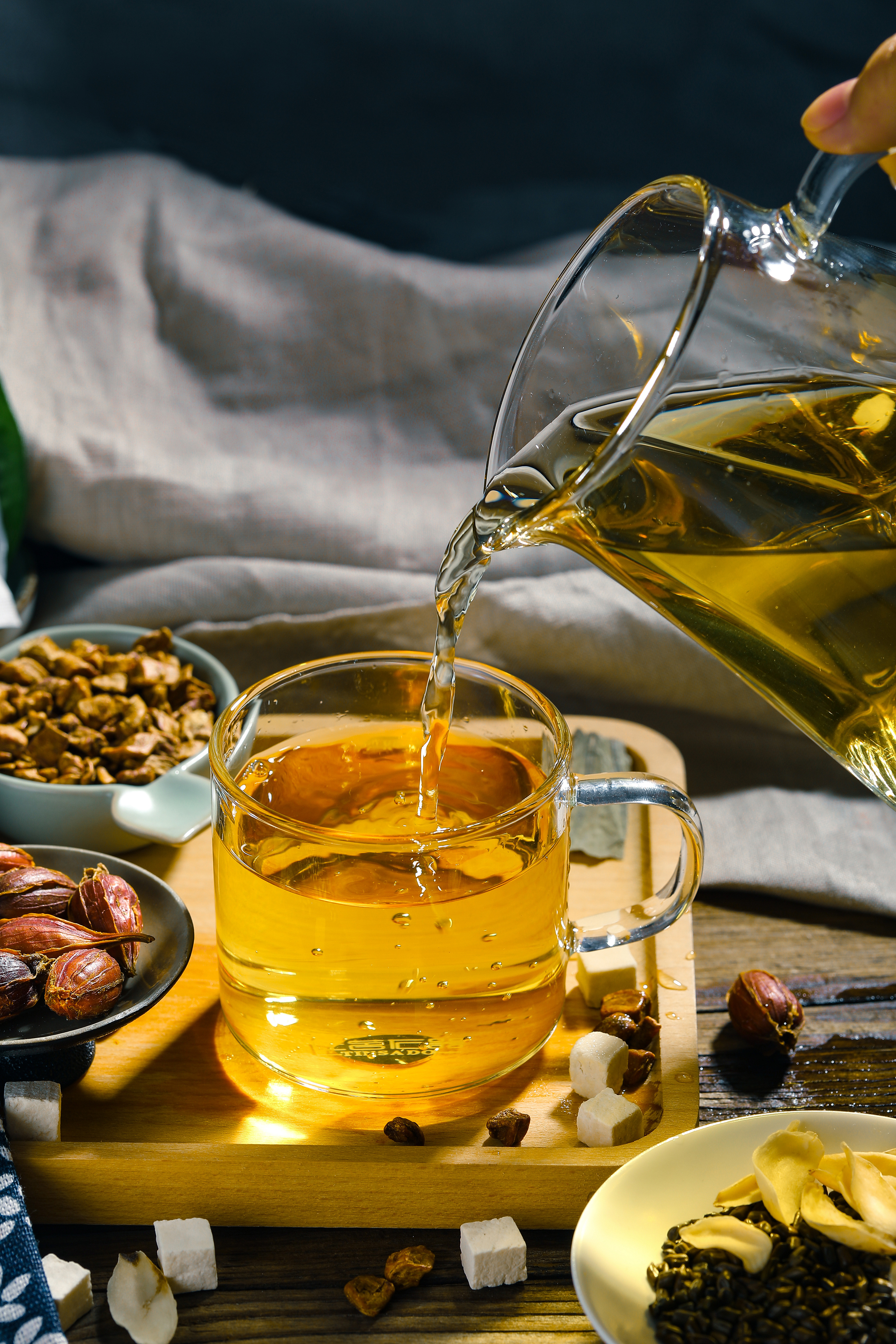 食物拍摄古风养生茶菊苣栀子茶