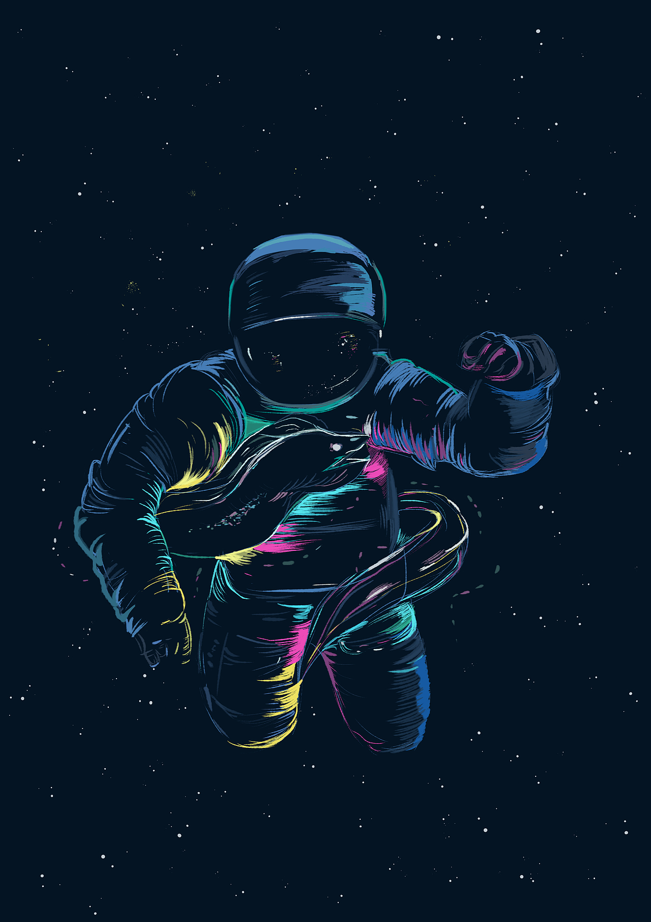 宇航员|插画|创作习作|游呀游呀游_临摹作品-站酷zcool