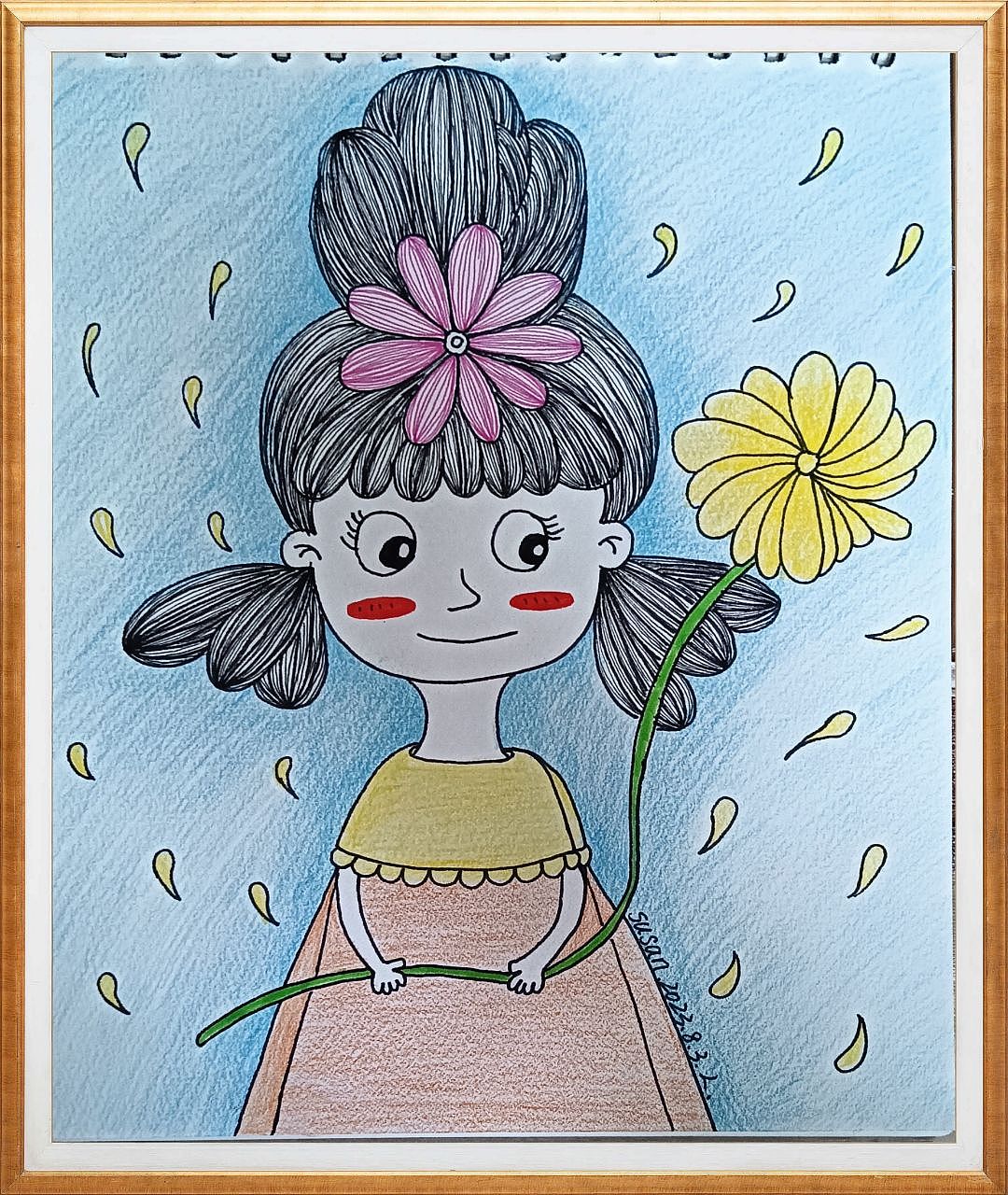 手持花朵的女孩👧🏻