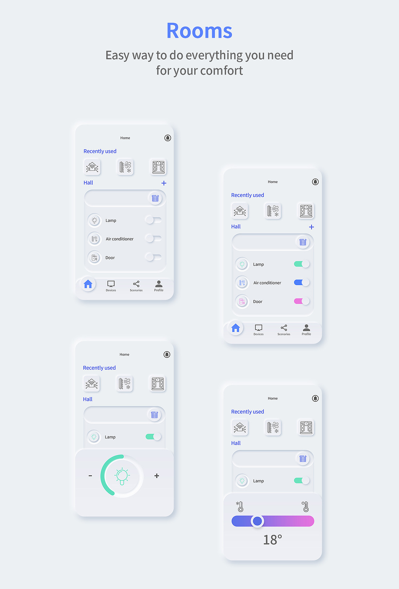 智能家居页面（图ZMjExNjQ2NTg4） - APP界面 - 站酷设计师云花原创素材 - 站酷ZCOOL