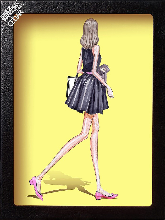 服装插画（图ZMzE0ODcxMzY=） - 休闲/流行服饰 - 站酷设计师倾轻松原创素材 - 站酷ZCOOL