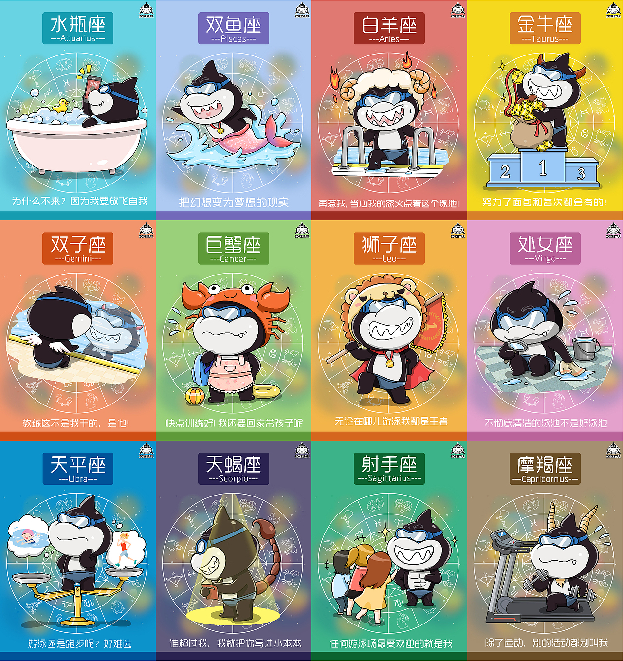 ip形象设计 12星座