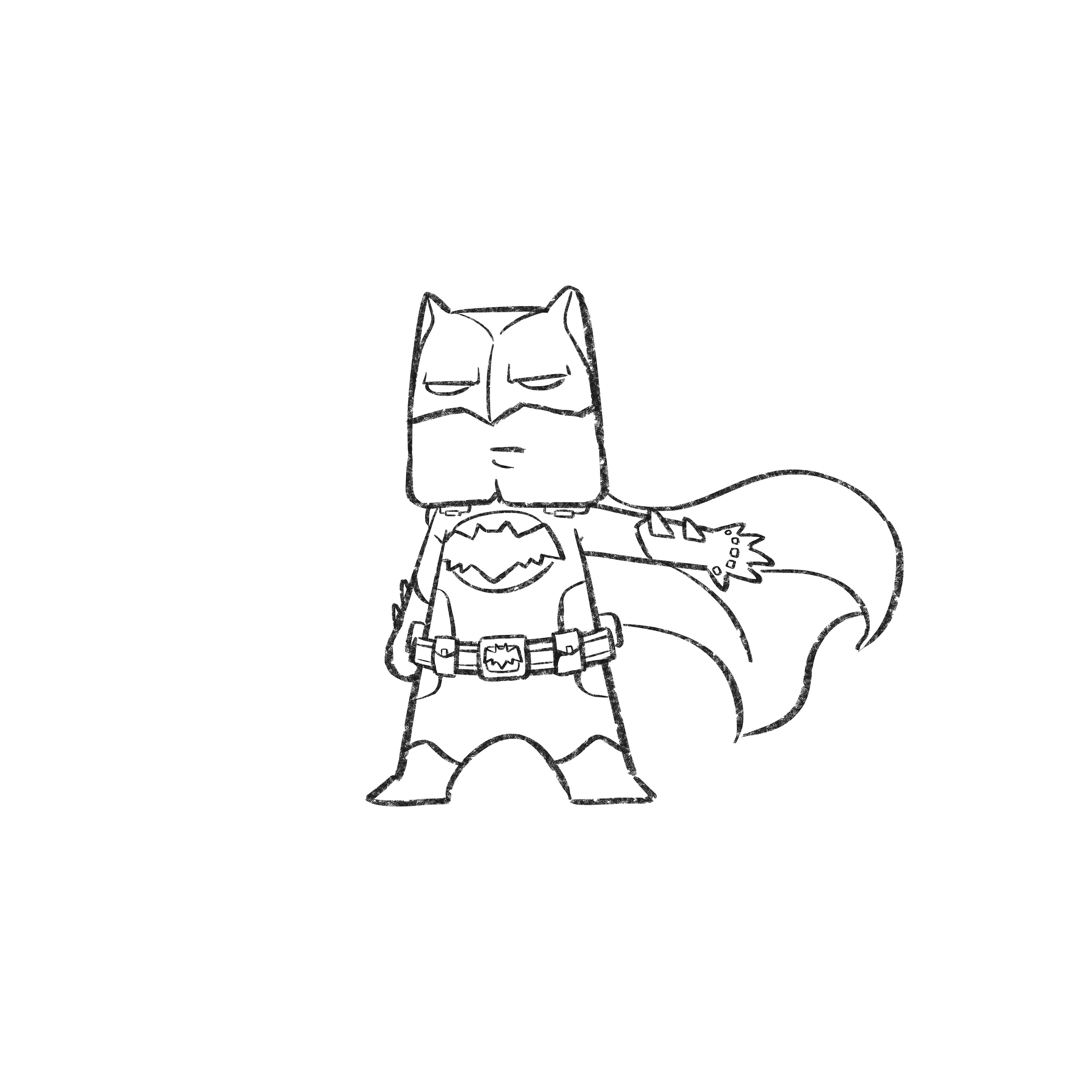 蝙蝠侠简笔画铅笔图片